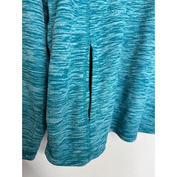 St. Johns Bay Womens Large Quarter Zip Polar Fleece Pullover Blue Long Sleeve - Picture 5 of 9